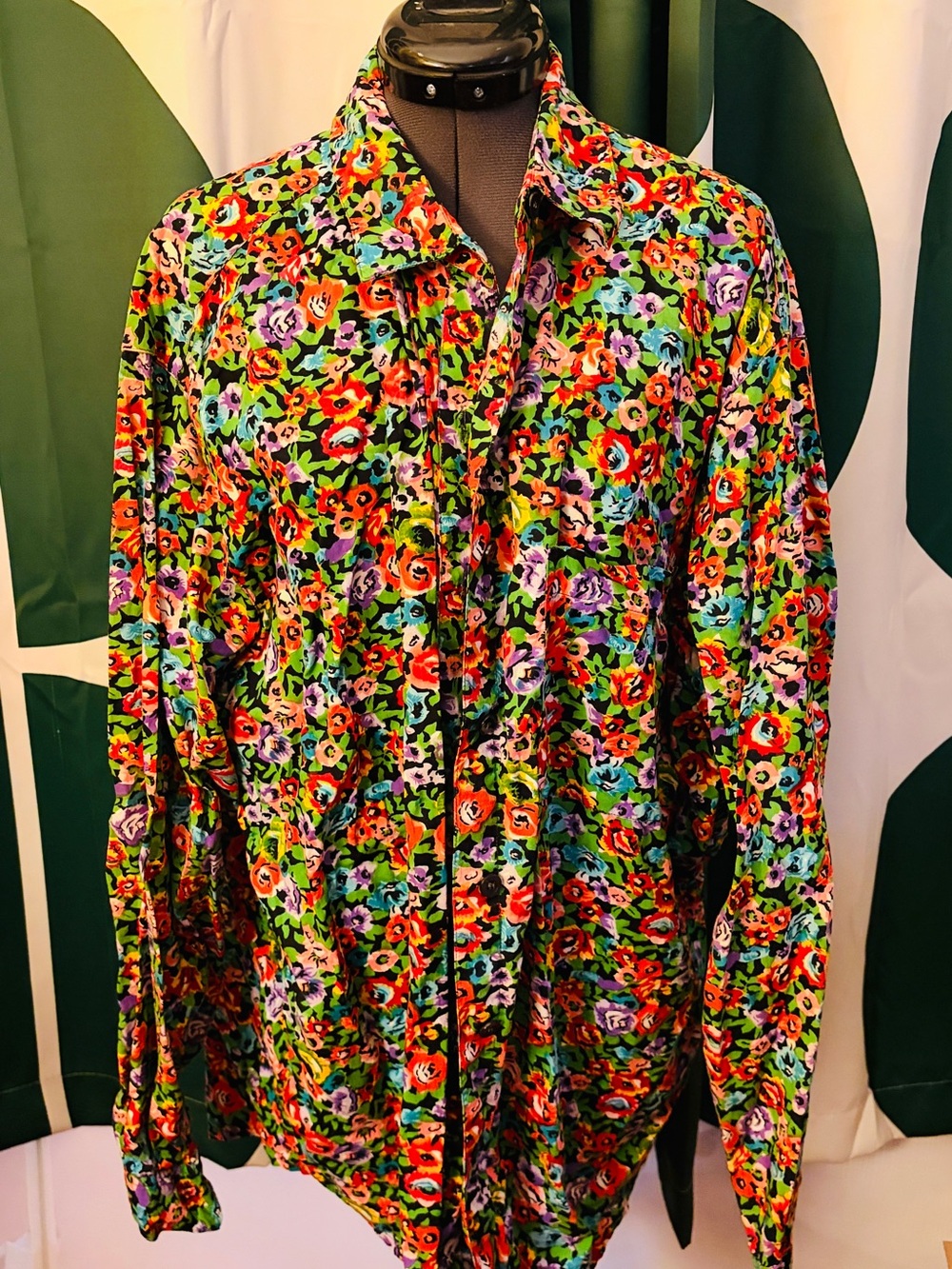Vibrant Multicolor Floral Button-Up Shirt